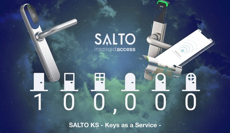 SALTO reached a milestone of 100,000 access points for Keys as a Service solution
