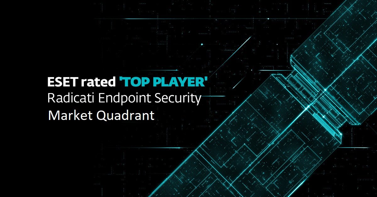 ESET rated Top Player in Radicati Endpoint Security Market Quadrant