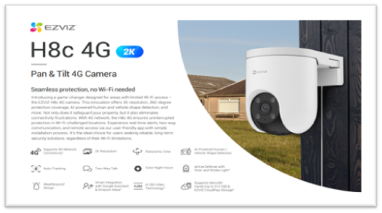EZVIZ Launches H8C 4G Camera Range